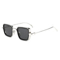 High Quality UV400 Gold Thick Metal Frame Retro Square Sunglasses for Unisex Fashion