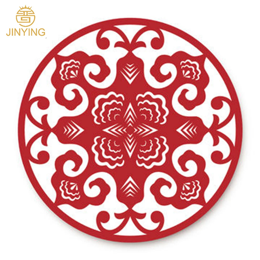 Hot Sale Red Revival Charger Plate Luxury European Western Tableware Bone China Colored Dinner Plate