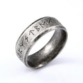 SS8-R133 Steel Soldier Stainless Steel Odin Norse Viking Amulet Rune MEN Ring Fashion Words Retro Jewelry