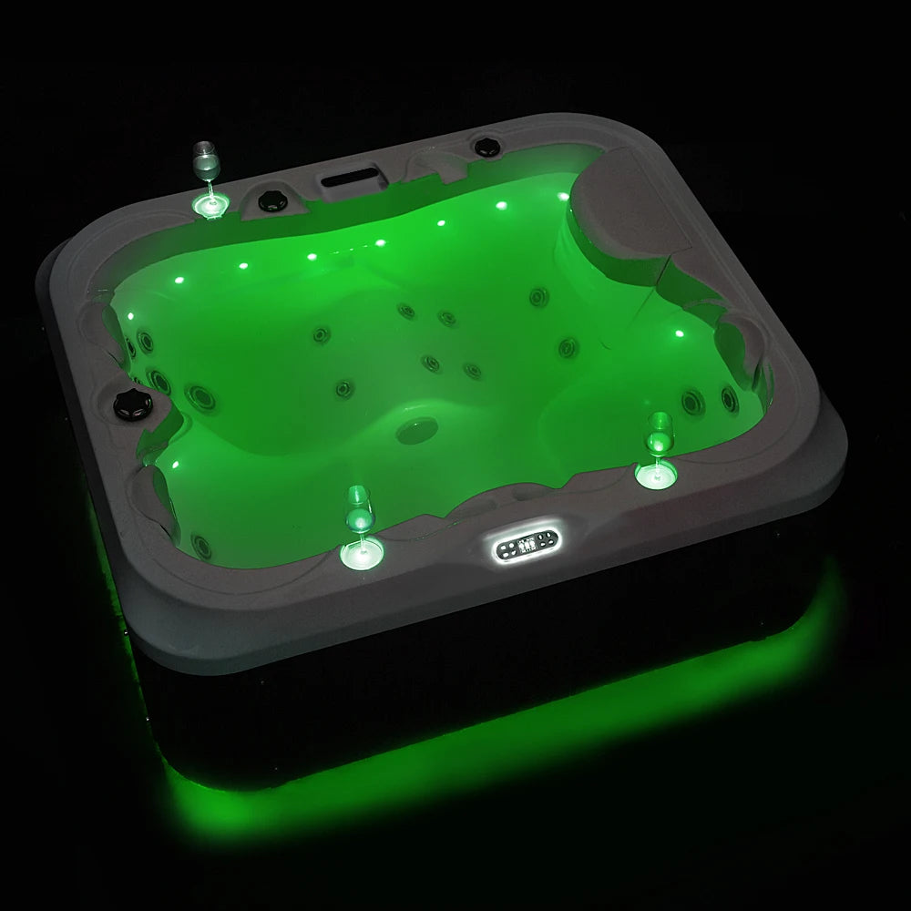 Modern Rectangle Acrylic Outdoor Spa Tub 4-Person Swim Spa for Hotels