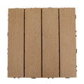 WPC Interlocking Deck Tiles Outdoor Playground Decking Plastic Base WPC Tiles XF-N008 300*300*25 mm