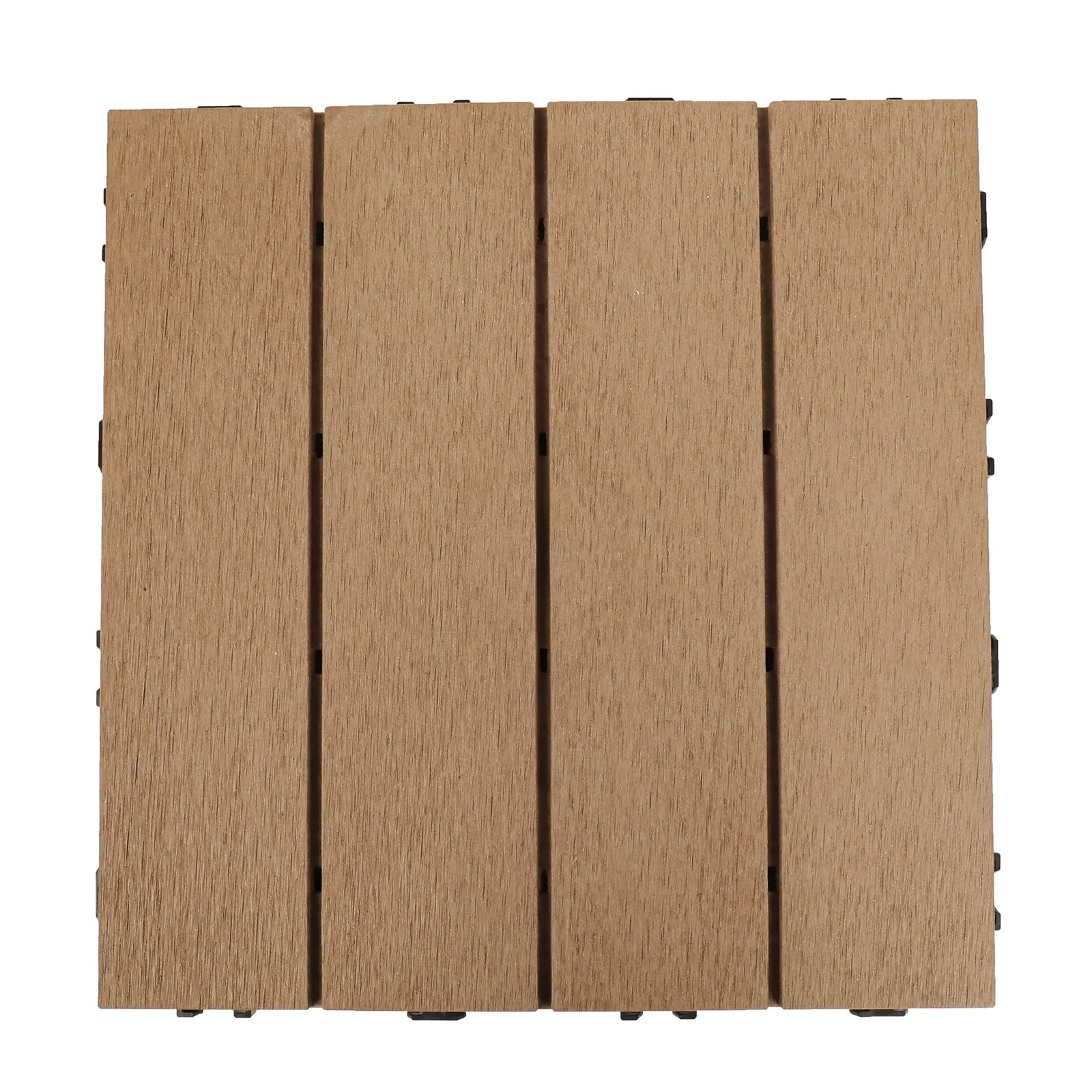 WPC Interlocking Deck Tiles Outdoor Playground Decking Plastic Base WPC Tiles XF-N008 300*300*25 mm