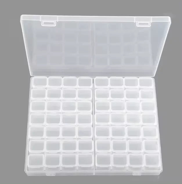 CHENISTORY 56 Grid Detachable Plastic Storage Box Transparent Color Jewelry Diamond Painting Tools Organization