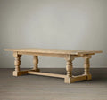 French Country Traditional Solid Wood Eco-Friendly Durable 10-Seater Dining Table
