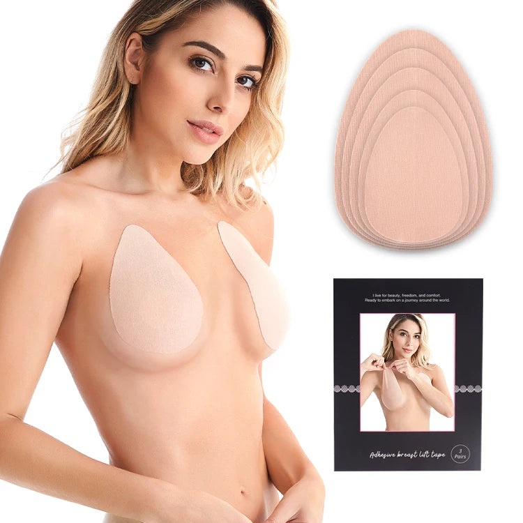Xinke Boob Tape Bra Nipple Cover Waterproof Lifting Breast Breathable Invisible Nipple Pasties