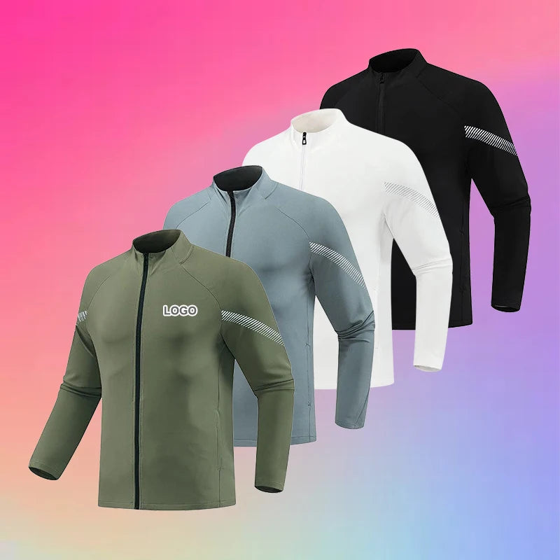 Men's New Slim Racing Style Sports Bomber Jacket Stand Collar Zipper Closure Work Casual Training Outdoor Running in Spring