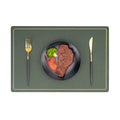 Wholesale Classic Rectangle Pu Placemat Double Sided Waterproof Cushion Pad Anti Hot Insulation Eco-Friendly Home Hotel