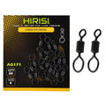 20pcs Per Pack Hirisi Carp Fishing Swivel with Large Eye Metal Size 4#Eyed Fishing Rolling Swivel Carp Fishing Accessories AG171