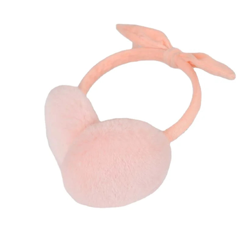 MWFur Winter Rex Rabbit Fur Ear Warmer Lovely Soft Girl's Ear Cover Fashion Fur Earmuff for Cold Weather