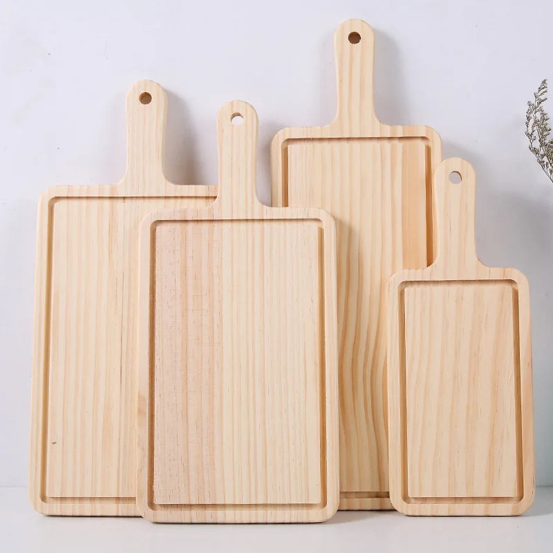 Pine Wood Pine Pizza Peel Board with Handle  OEM for Baking Pizza Bread Cutting Fruit Vegetables Cheese and Servining Board