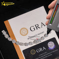 Grace Jewelry Fashion Iced Out 925 Sterling Silver Lab Grown Diamond VVS Moissanite Tennis Bracelet for Men Woman