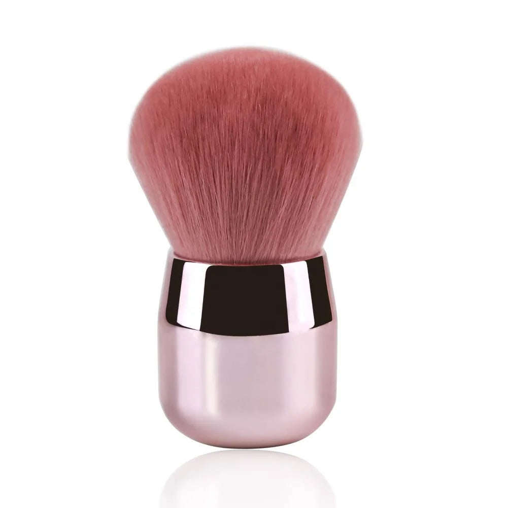 Single Rose Gold Nail Art Dust Powder Cleaner Remover Brush Soft Hair Kabuki Makeup Brushes
