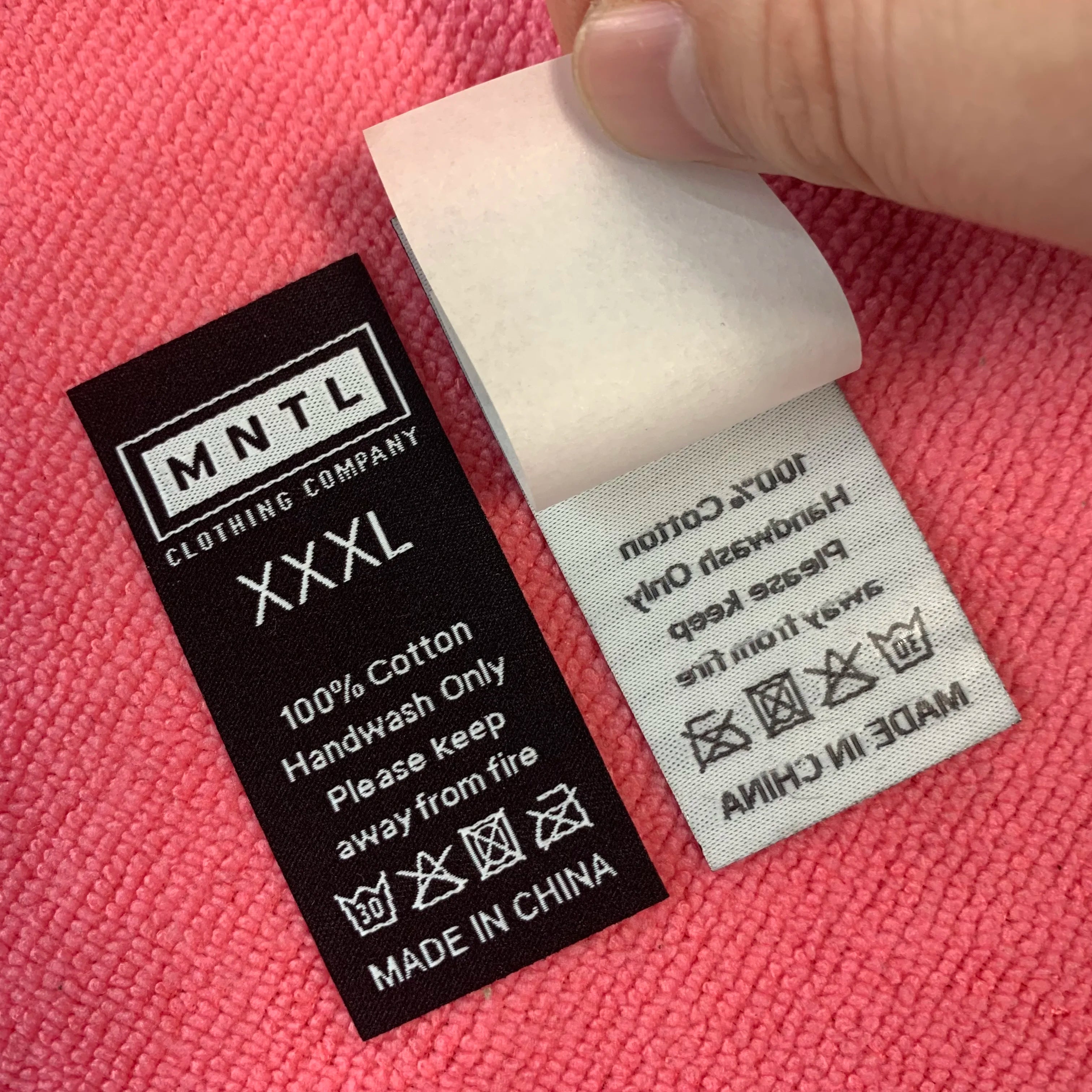 Laser Cut Heat Press Woven PatchBranded Logo Garment Iron on Woven Label With Neat Border