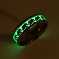 Factory Direct Stainless Steel Elephant Pattern Luminous Glow in the Dark Rings