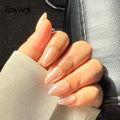 Easywell Hot Selling Pink Solid Short Almond False Nail 30pcs Soft Acrylic Gel Nail Custom Handmade Luxury Nails Press on