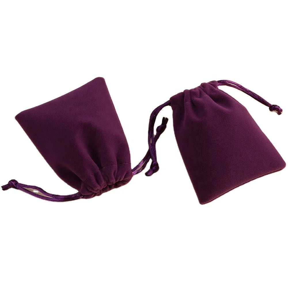 7X9cm Jewelry Drawstring Bags Velvet Pouches Makeup Cosmetic Organizer for Wedding Birthday Party Decoration Chic Gift Sack