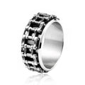 SS8-301R Steel Soldier Stainless Steel Punk Nice Motor Biker Spinning Ring Fashion Jewelry Gift
