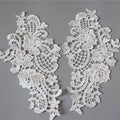 Handmade Ladies DIY French Tulle Lace Fabric Water-Soluble Embroidered Flowers Elegant 100% Polyester Apparel Garment Use