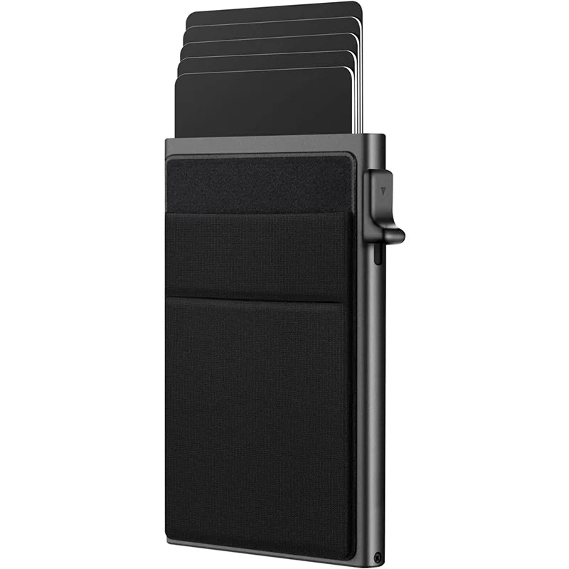 Custom Logo Automatic Pop-Up Slim Aluminum RFID Blocking Card Holder New Style Mens Business Card Case