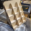 Wooden Display Stand Laser Cut Custom Retail Sticker Candle Jewelry Stand  Display Plywood  with Different Quantity Slots
