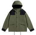 Spring and Autumn New Men's Sports Cargo Jacket Thin Windproof  Color Block All-matching Casual Hooded Coat
