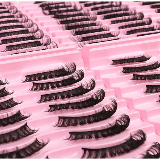 10 Pairs DD for 10-23mm Russian False Eyelashes 3D Artificial Synthetic Hair Thick Luxury Reusable for Fake Eyelashes
