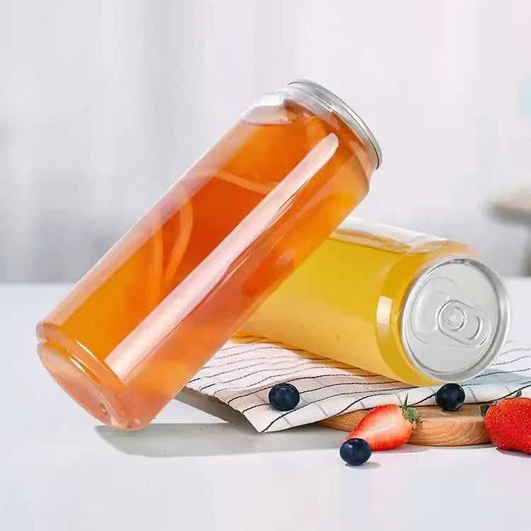 Specialty BPA Free Transparent 200ml Plastic Empty Soda Cans