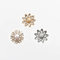 JFRB120 Sun Flower Elegant Button Cover Elegant  Cufflinks Fashion Jewelry Button Covers For Women Shirts