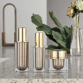 Luxury 30ml 50ml 100ml 120ml Acrylic Plastic Cream Jars Empty Skin Care Container Pump Sprayer Custom Cosmetic Lotion