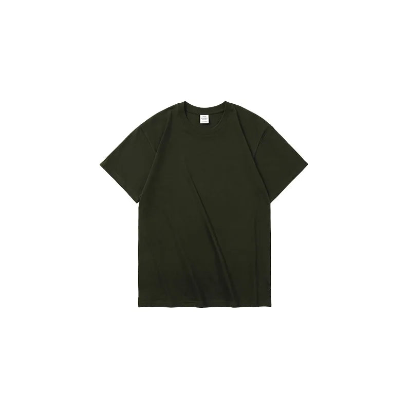 230 Grams Wholesale Manufacturing Blank 100% Cotton Basic Tee  Workout Unisex Tshirt