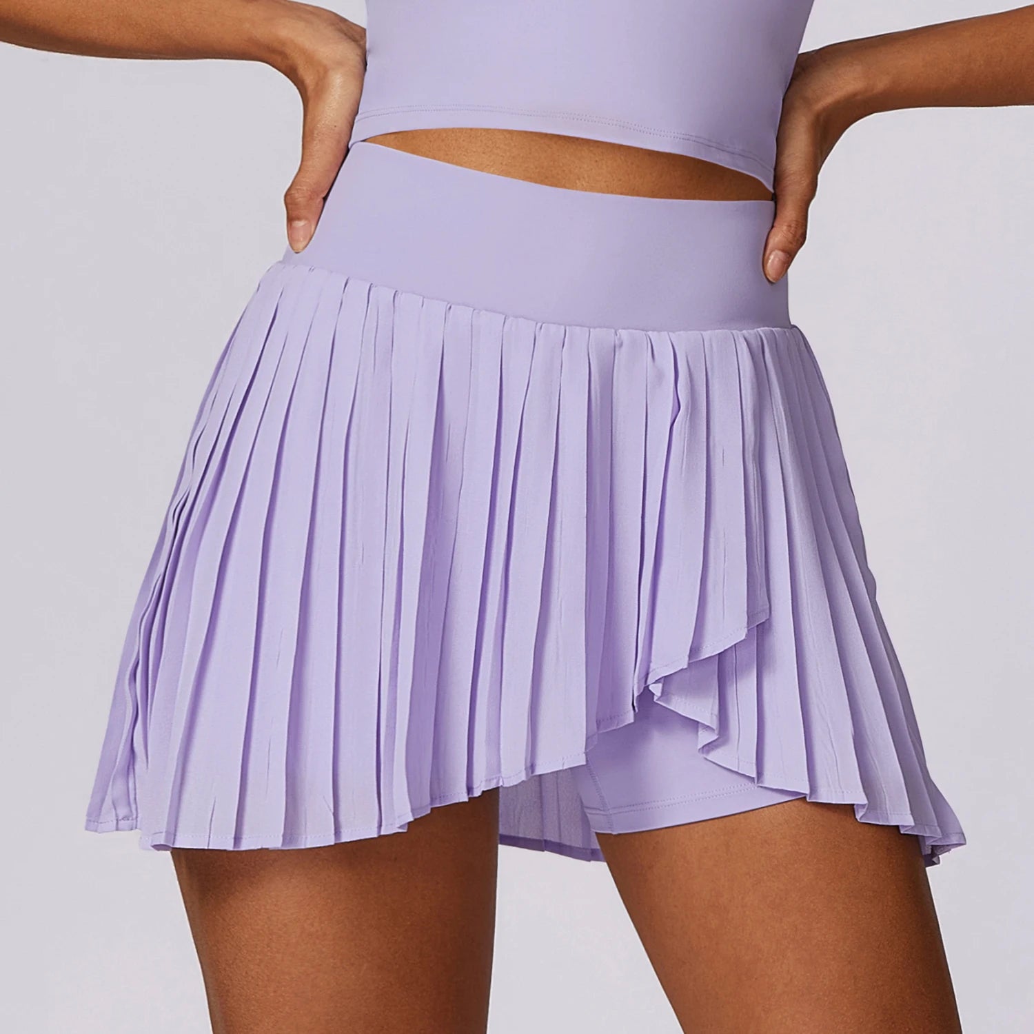 Yoga Dress Shorts Tennis Skirt With Pocket Comfortable Fitness Pants 2 in 1 Front V Workout Sportswear