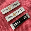 Cheap Clothing Brand Woven LabelSmooth logo Weaving Clothing Tags for Neck