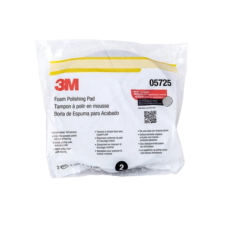 3M 05725 Waffle Face Style OEM Buffing Pads 12pack/case 2pcs/pack Black Hook Loop Car Bodies Compounding Foam USA