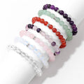 8mm Semi-Precious Stone Bracelet for Men Women Jewelry Yoga Healing Stress Relief Natural Gemstone Beaded Bracelets