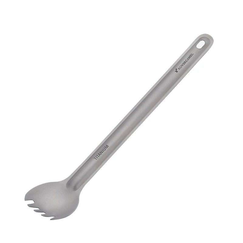 Titanium Spoon Spork Long Handle  Cutlery Set Portable Outdoor Dinner Spoon Cutlery Camping Equipment Chinese Products