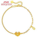 Ruyi Fu Lock Pendant Safety Lock Bracelet Copper-Plated Gold Bracelet Women's Simple Choker Jewelry Wholesale