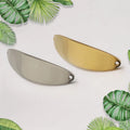 Trendy Jewelry Findings Mirror Polished Stainless Steel Leaf Pendant Charms Oval Shape Curved DIY Engraving
