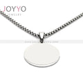 Manufacturer Customized Logo Low Price High-Quality Minimalist Versatile Stainless Steel Circular Necklace Pendant