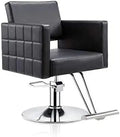 S.W Beauty Salon Hairdresser Chair Black Rotatable Back Tilted Salon Chair for Hair Stylist Makeup Chair