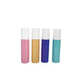 10ml Glossy Macaroon Collection Essential Oil Glass Bottle Cylinder White Cap Available Pink Yellow Purple Blue Gemstone Roller