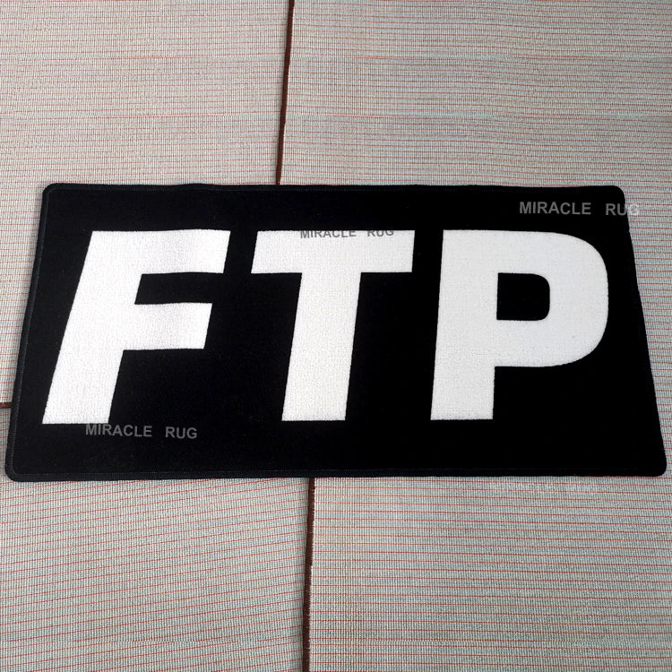 Hot Sell Carpets Kitchen Mats Black Letter Rug Printed Logo Rugs Bedroom