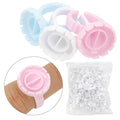 100Pcs Flower Shape Disposable Eyelash Glue Fan Cup Rings Holder Container Tattoo Pigment Eyelash Extension Tools Lash Supplies