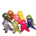 Wholesale Funny Cute Dinosaur Plush Toy Keychain Pendants Promotion Anime Cartoon Kawaii Dinosaur Stuffed Animals Toys KeyRing