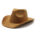 Men Women Suede Cowboy Hat 2023 Large Vintage Minimalist Jazz Hat Traveling Gentleman Wide Suede Cowboy Hat