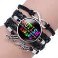 Autism Warrior Jigsaw Puzzle Pieces Charm Bracelet Women's Autism Awareness Ribbon Fashion Jewelry