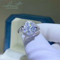 New Arrival Silver 925 Original 3 Carat Brilliant Cut Diamond Test Past D Color Moissanite Ring for Wedding Gemstone Jewelry