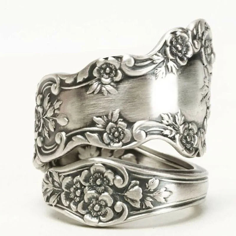 European and American Trendy Alloy Flower Ring for Women's Party Birthday Gift Fashion Jewelry