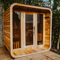 Traditional 4-6 Person Infrared Wooden Outdoor Sauna Room Modern Design Electric Heating for Villas