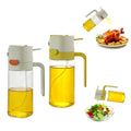 2024 New Design 2 in 1 Kitchen Oil Sprayer and Pour Bottle Atomizing Integrated Glass Condiment Bottles 2 in 1 Oil Dispenser