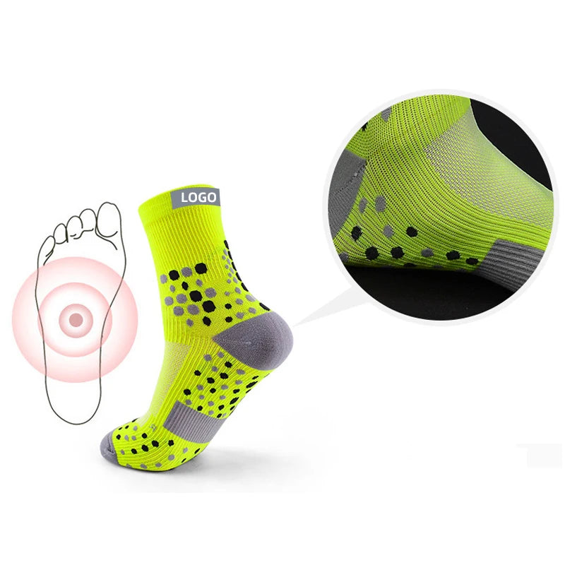 Professional Factory Customization Outdoor Breathable Cotton Unisex Running Custom Sports Socks